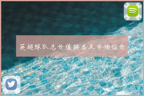 英超球队总价值排名及市场估价